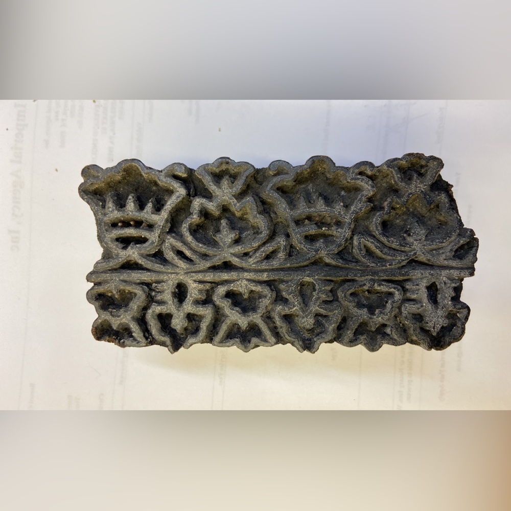 Antique hand carved Wood Print Blocks